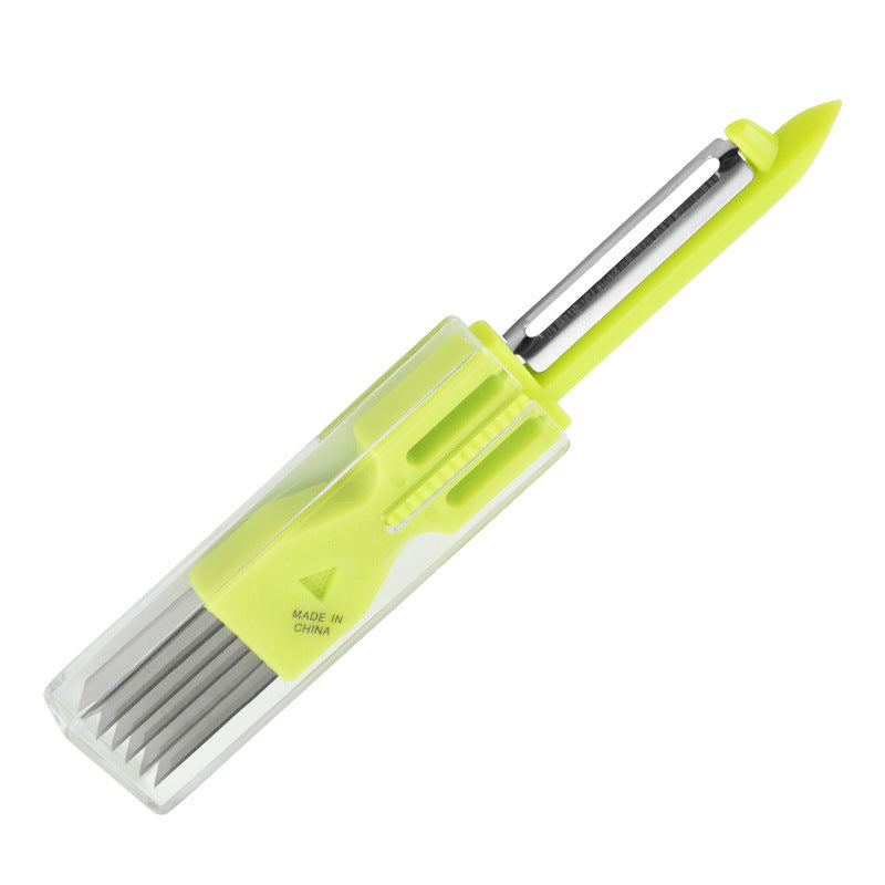 Stainless Steel Double-headed Onion Cutter Household Melon And Fruit Planer With Protective Cover