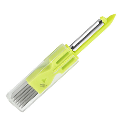 Stainless Steel Double-headed Onion Cutter Household Melon And Fruit Planer With Protective Cover