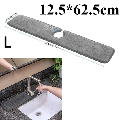 Kitchen Sink Splash Mat Faucet Splash Catcher Countertop Absorbent Mat For Kitchen Bathroom Drying Bathroom Accessories