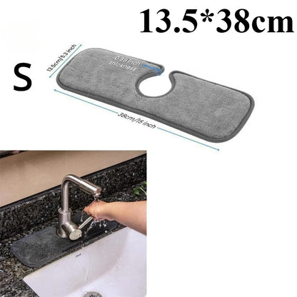 Kitchen Sink Splash Mat Faucet Splash Catcher Countertop Absorbent Mat For Kitchen Bathroom Drying Bathroom Accessories
