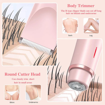 Electric Razor Woman Shaver Painless Women Mustache Epilator Leg Bikini Body Hair Trimmer for Women Facial Epilator Hair Remover
