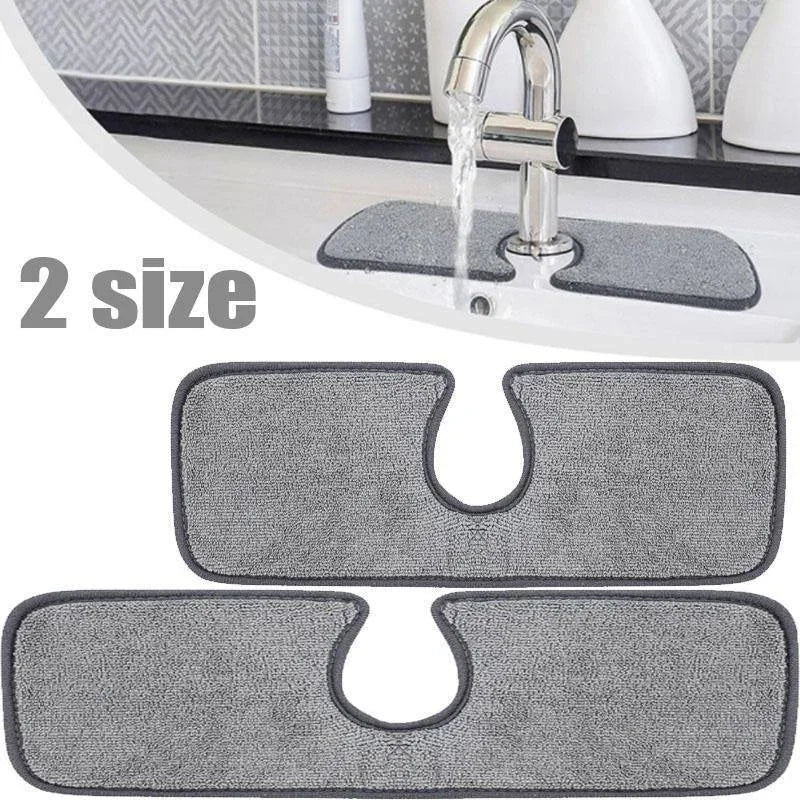Kitchen Sink Splash Mat Faucet Splash Catcher Countertop Absorbent Mat For Kitchen Bathroom Drying Bathroom Accessories