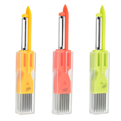 Stainless Steel Double-headed Onion Cutter Household Melon And Fruit Planer With Protective Cover